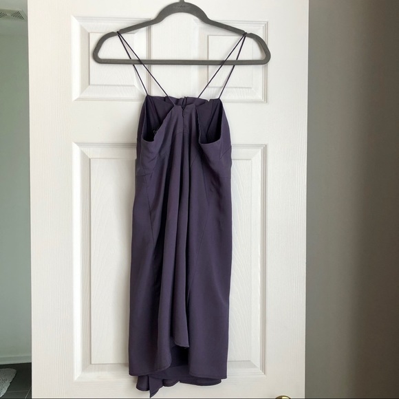 Naked Zebra Pleated Front Dress Purple NWT Small - Picture 3 of 13